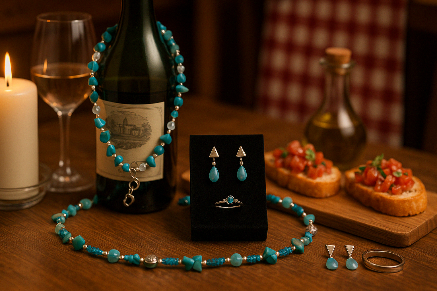 Bespoke Silver Bracelet with Semi-Precious Stones - Handcrafted Jewelry